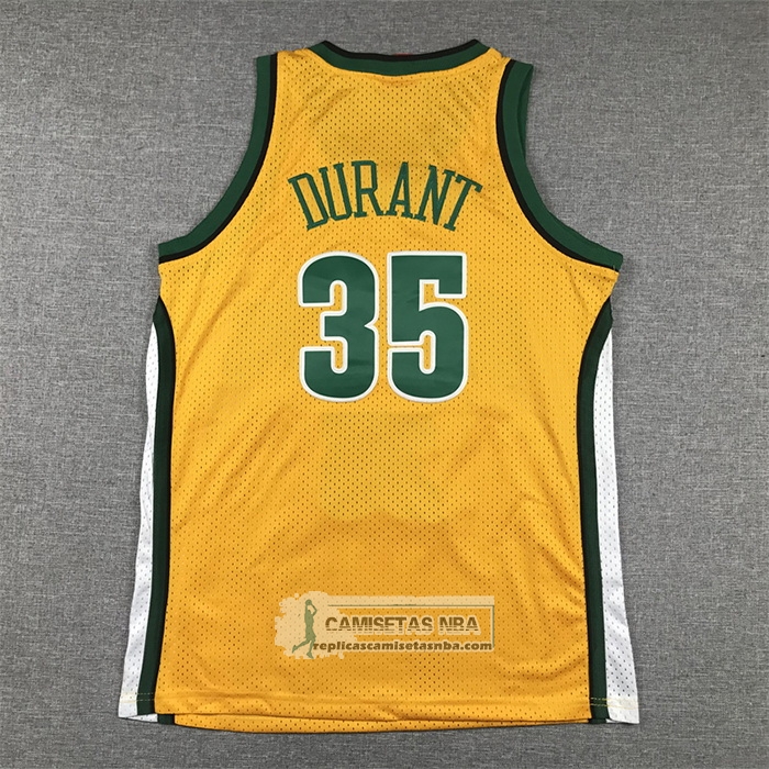 Camiseta Nino Seattle SuperSonics Kevin Durant NO 35 Mitchell & Ness 2007-08 Amarillo